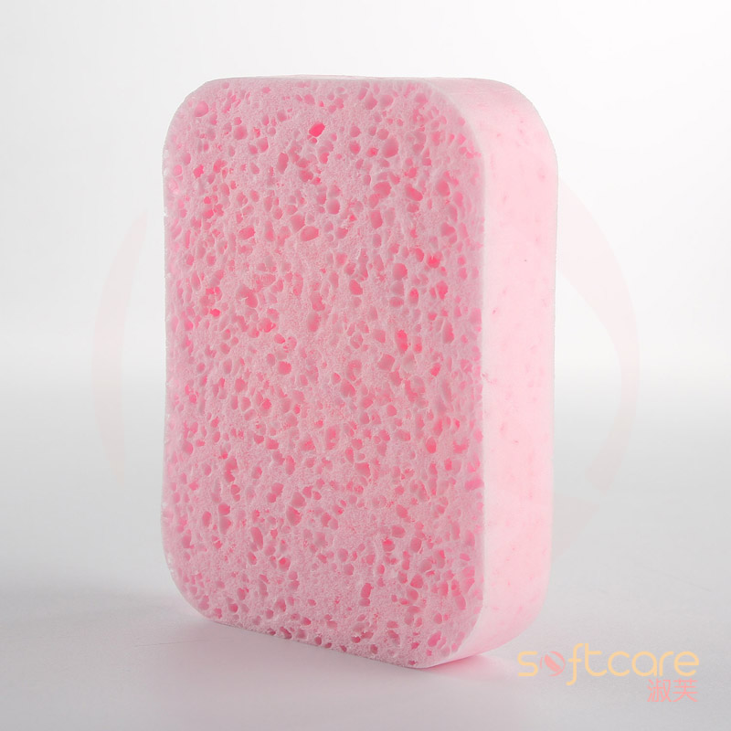 Pink square wood pulp hole